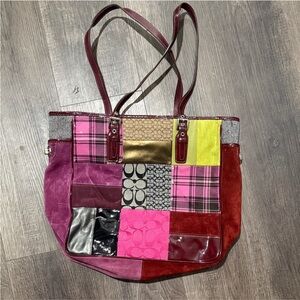 Vintage coach Patchwork Tote Bag - Multicolor